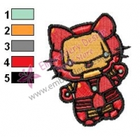 Iron Kitty Embroidery Design